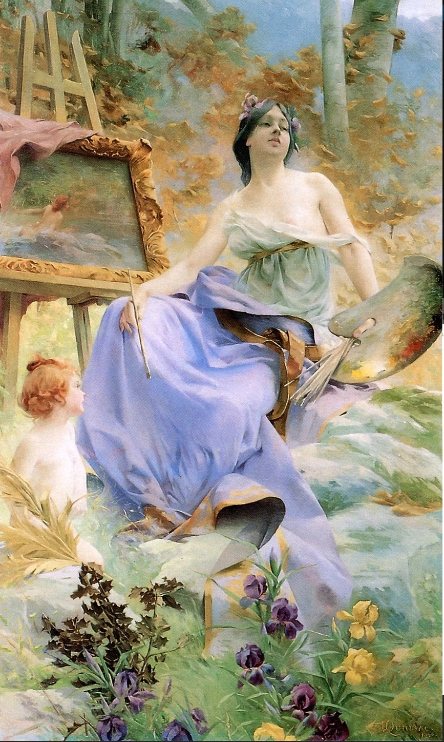 François Paul Auguste Quinsac - Allegoria della pittura, 1888
